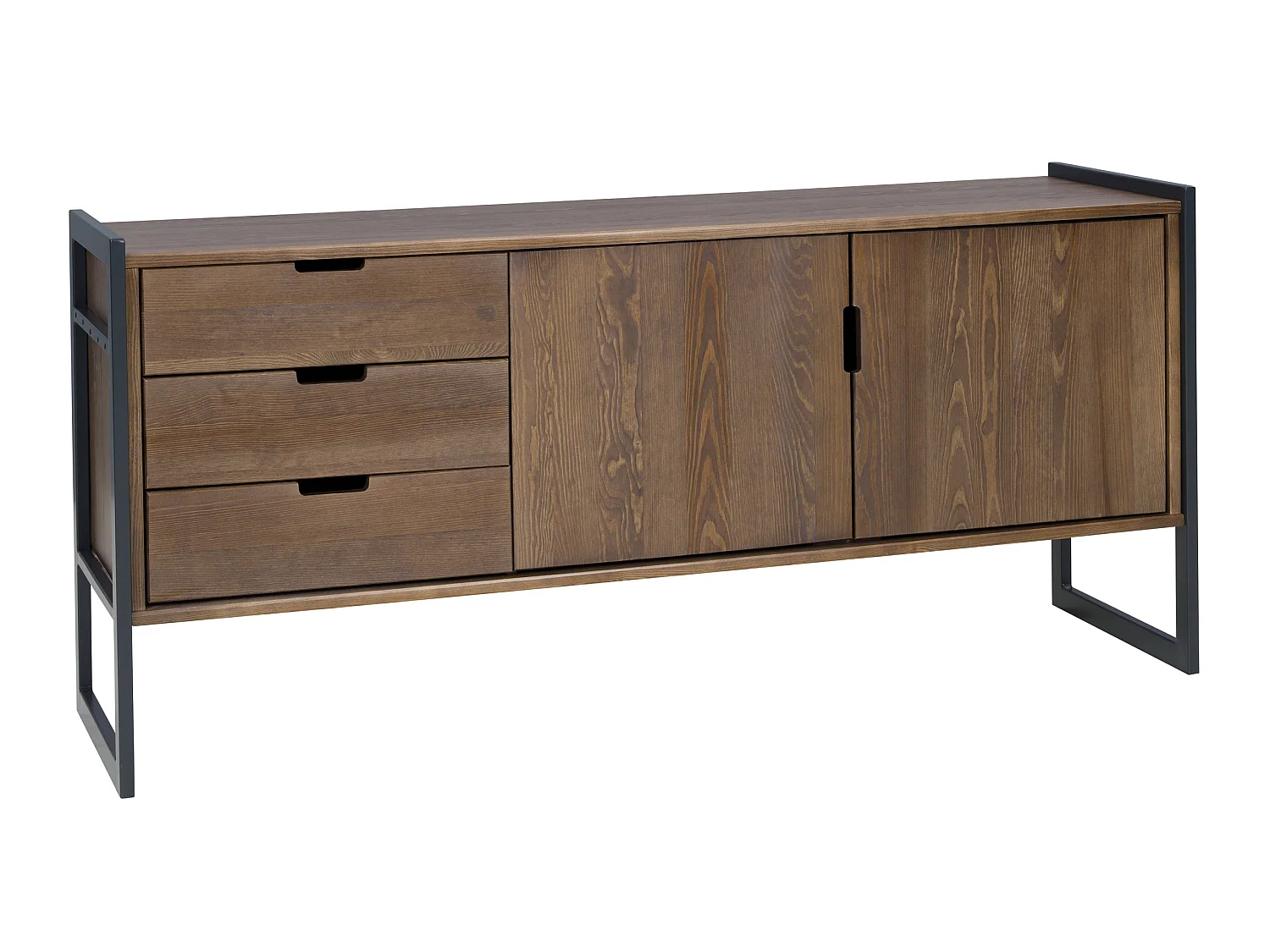 Komoda z drewna litego Loft wood 164 cm, kolor brązowy