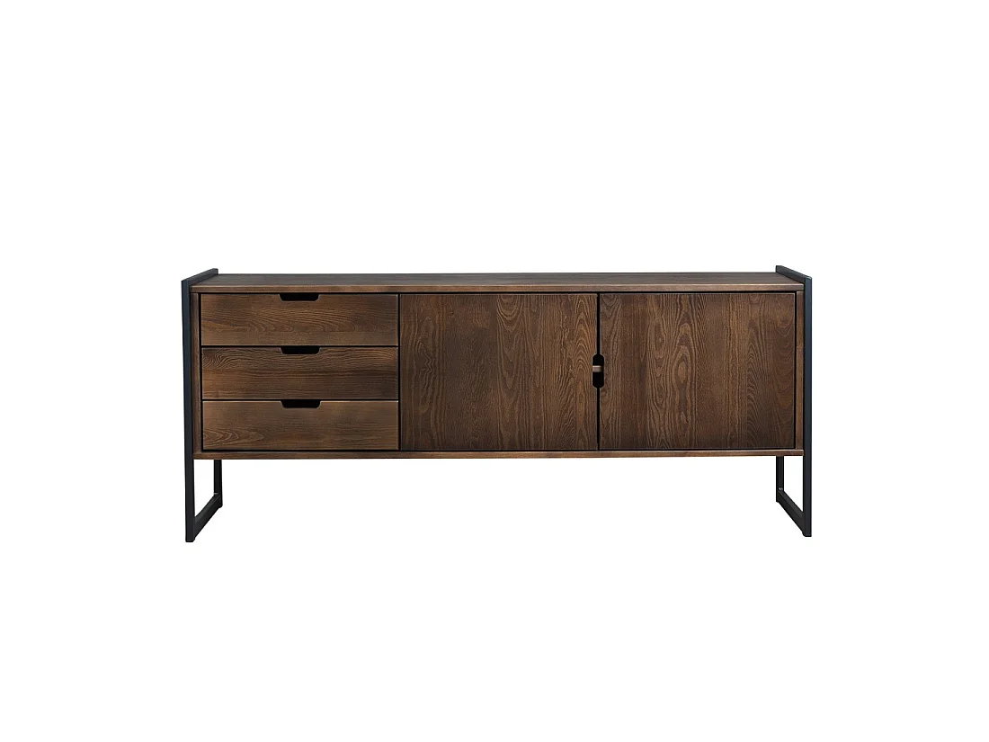 Komoda z drewna litego Loft wood 164 cm, kolor brązowy