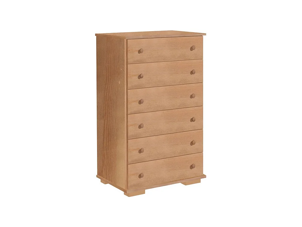 Komoda z drewna litego 75 cm Modern 4 szuflady, kolor dębowy