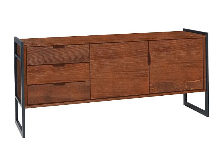 Komoda z drewna litego Loft wood 164 cm, kolor kasztan