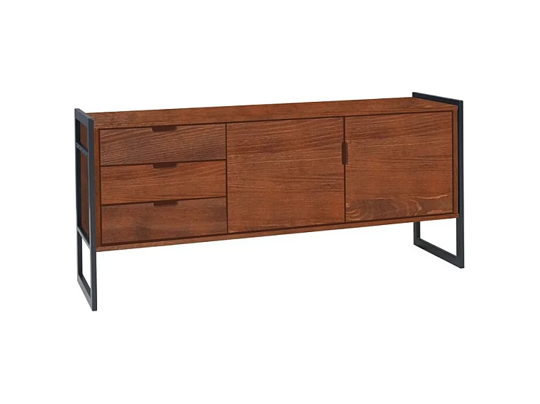 Komoda z drewna litego Loft wood 164 cm, kolor kasztan