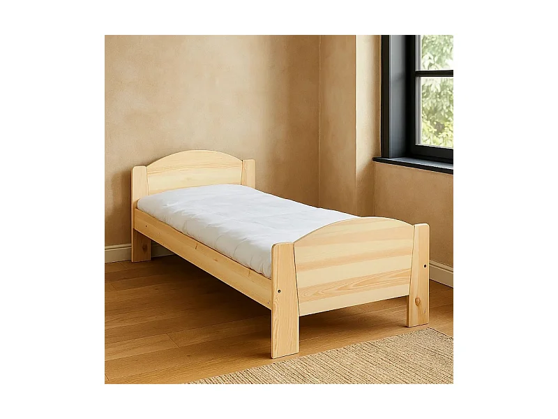 Łóżko 120x200 drewniane Miki, sosnowe