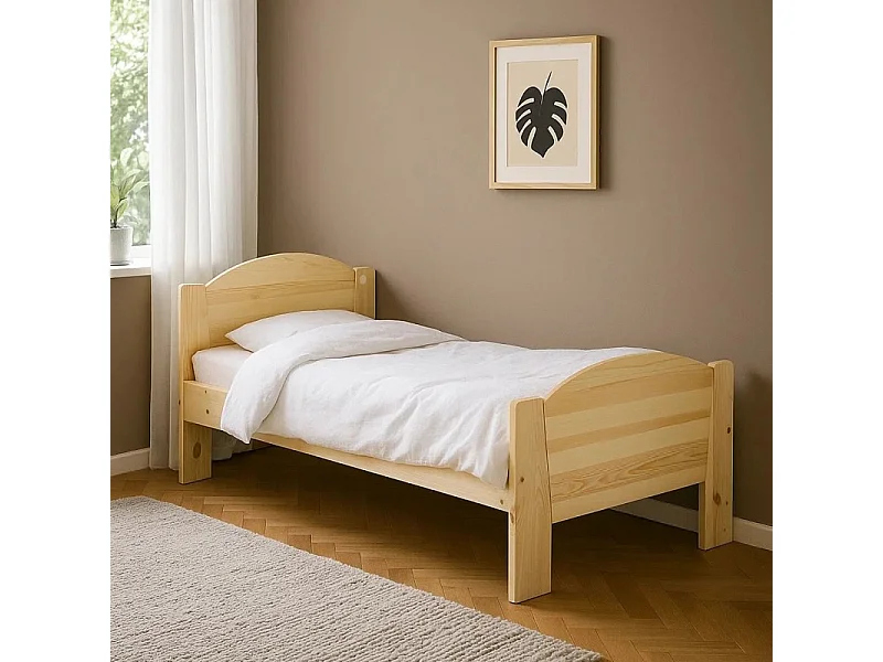 Łóżko 120x200 drewniane Miki, sosnowe