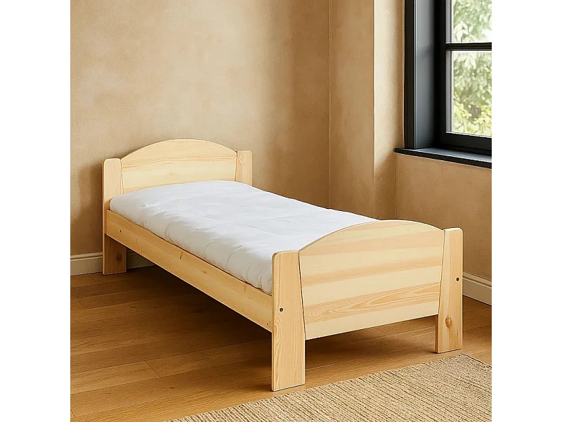 Łóżko 120x200 drewniane Miki, sosnowe
