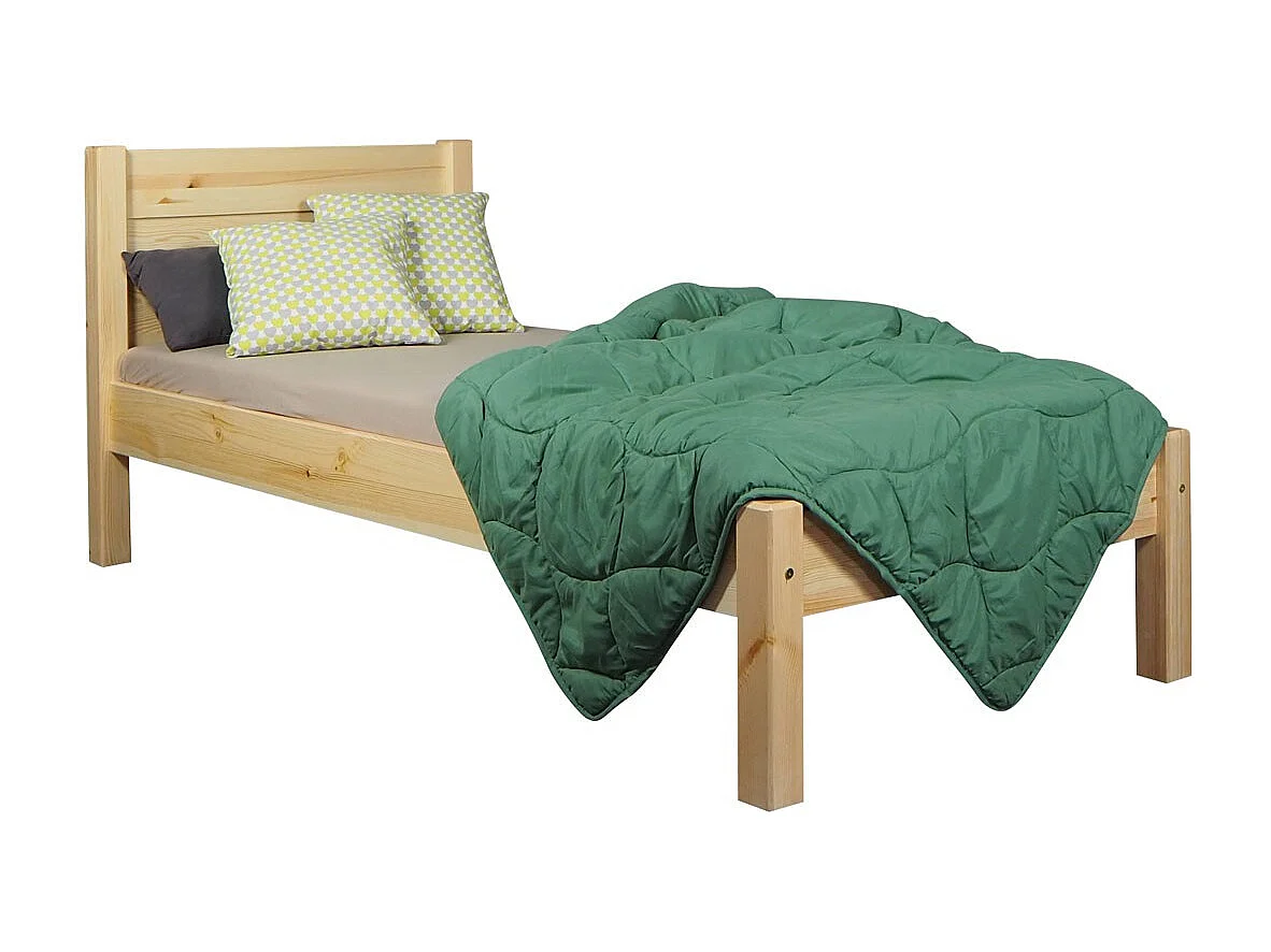 Łóżko 90x200 drewniane Classic tył równy, sosnowe