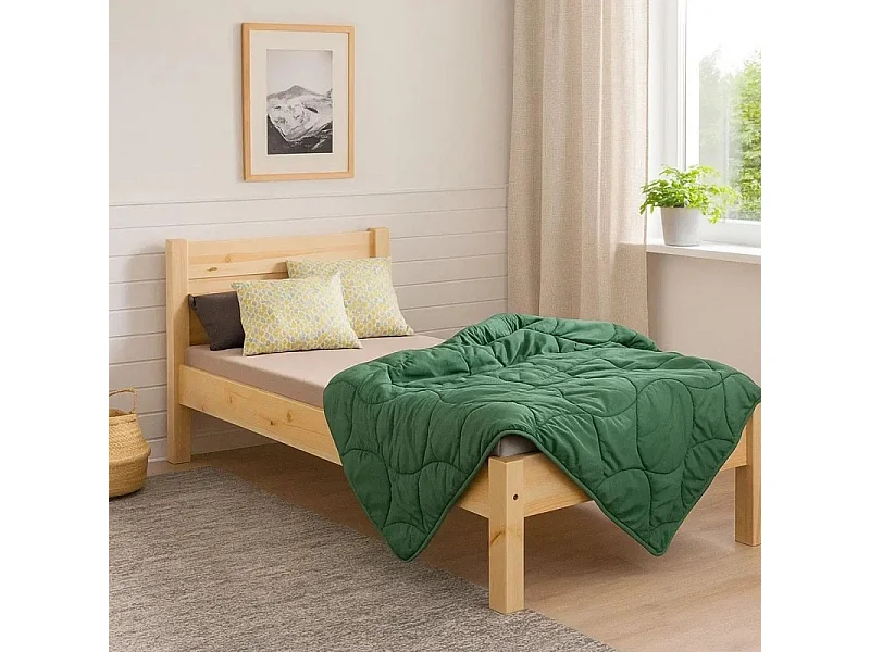 Łóżko 90x200 drewniane Classic tył równy, sosnowe