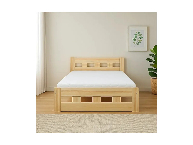 Łóżko 160x200 drewniane Bond, sosnowe