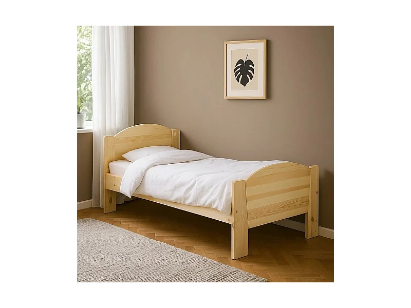 Łóżko 90x200 drewniane Miki, sosnowe