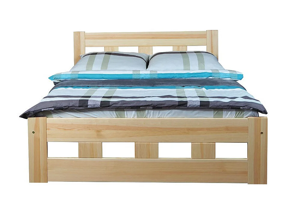 Łóżko 140x200 drewniane Bond, sosnowe