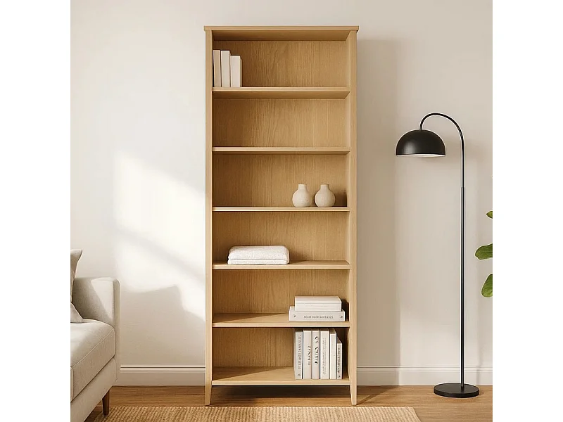 Regał drewniany 188x78 cm z półkami Colorado, kolor dębowy