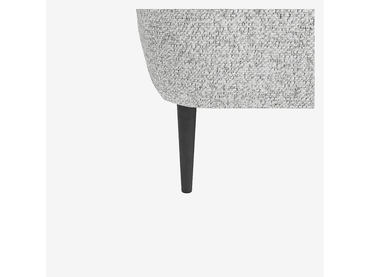 Lit coffre 160 x 200 cm en tissu texturé avec LEDs intégrées - Gris chiné