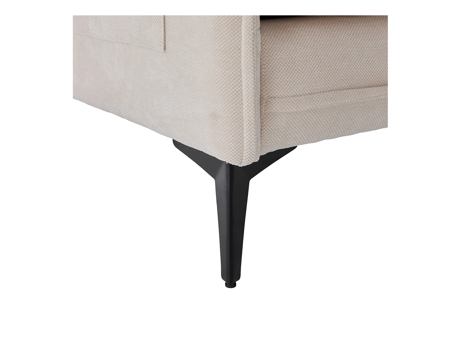 Canapé 2 places beige - Canapé avec poches latérales de rangement et support pour téléphone - pour salon et chambre