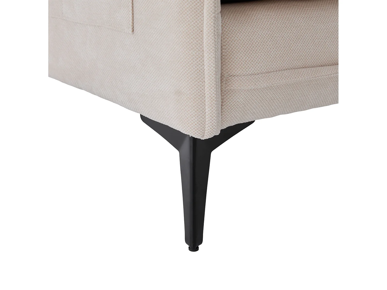 Canapé 2 places beige - Canapé avec poches latérales de rangement et support pour téléphone - pour salon et chambre