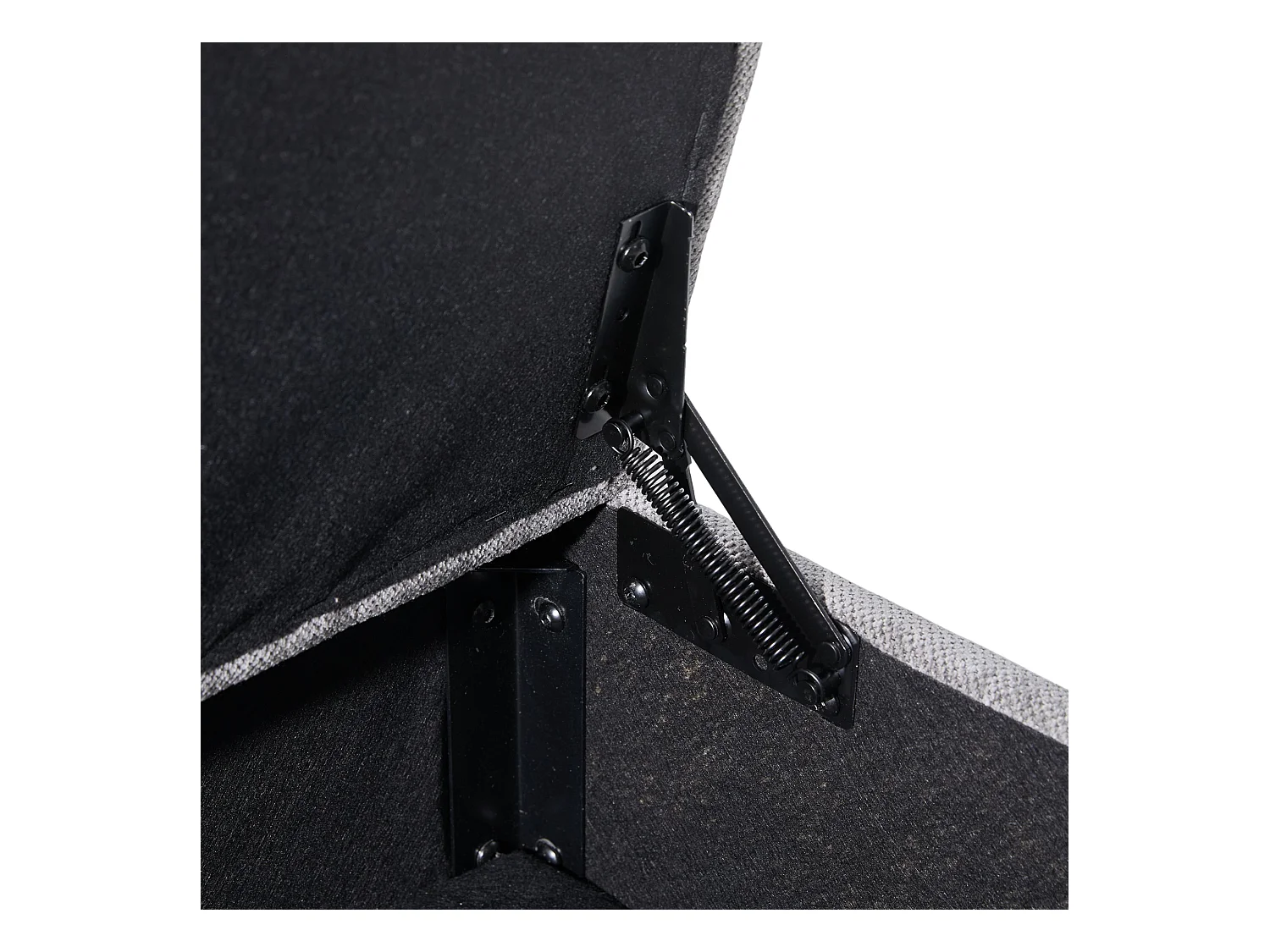 Canapé droit gris - Canapé avec poches latérales et repose-pieds de rangement - pour salon et chambre