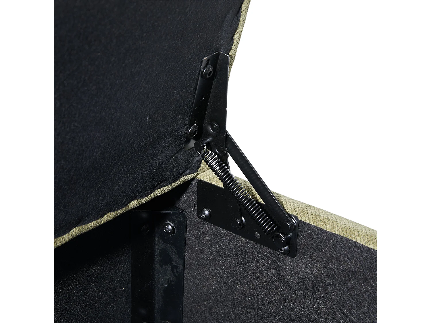 Canapé droit vert - Canapé avec poches latérales et repose-pieds de rangement - pour salon et chambre