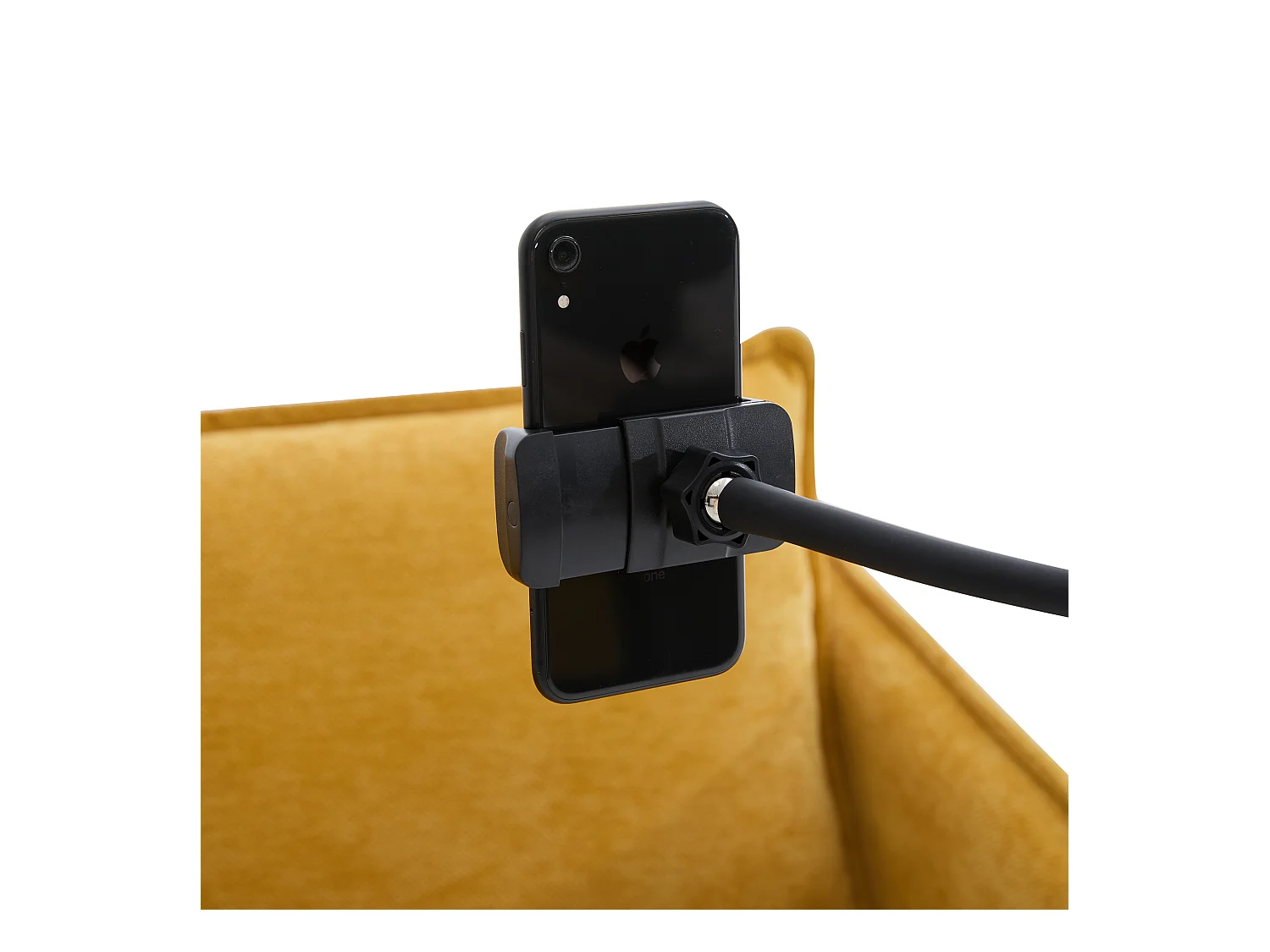 Canapé 2 places jaune - Canapé avec poches latérales de rangement et support pour téléphone - pour salon et chambre