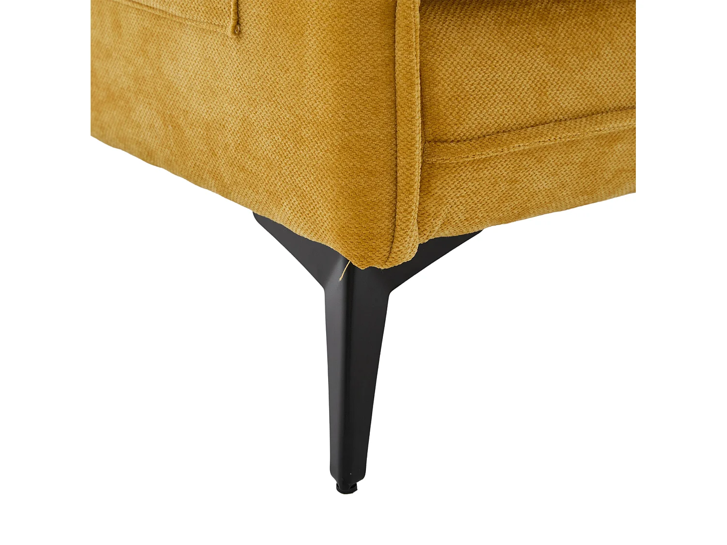 Canapé 2 places jaune - Canapé avec poches latérales de rangement et support pour téléphone - pour salon et chambre