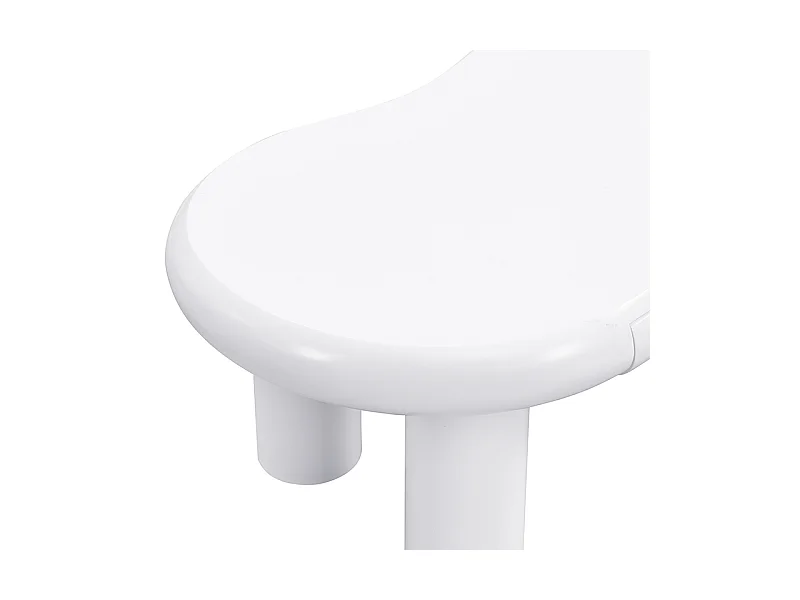 Table basse blanche - Table d'appoint avec éclairage LED et 1 tiroir - pour le salon