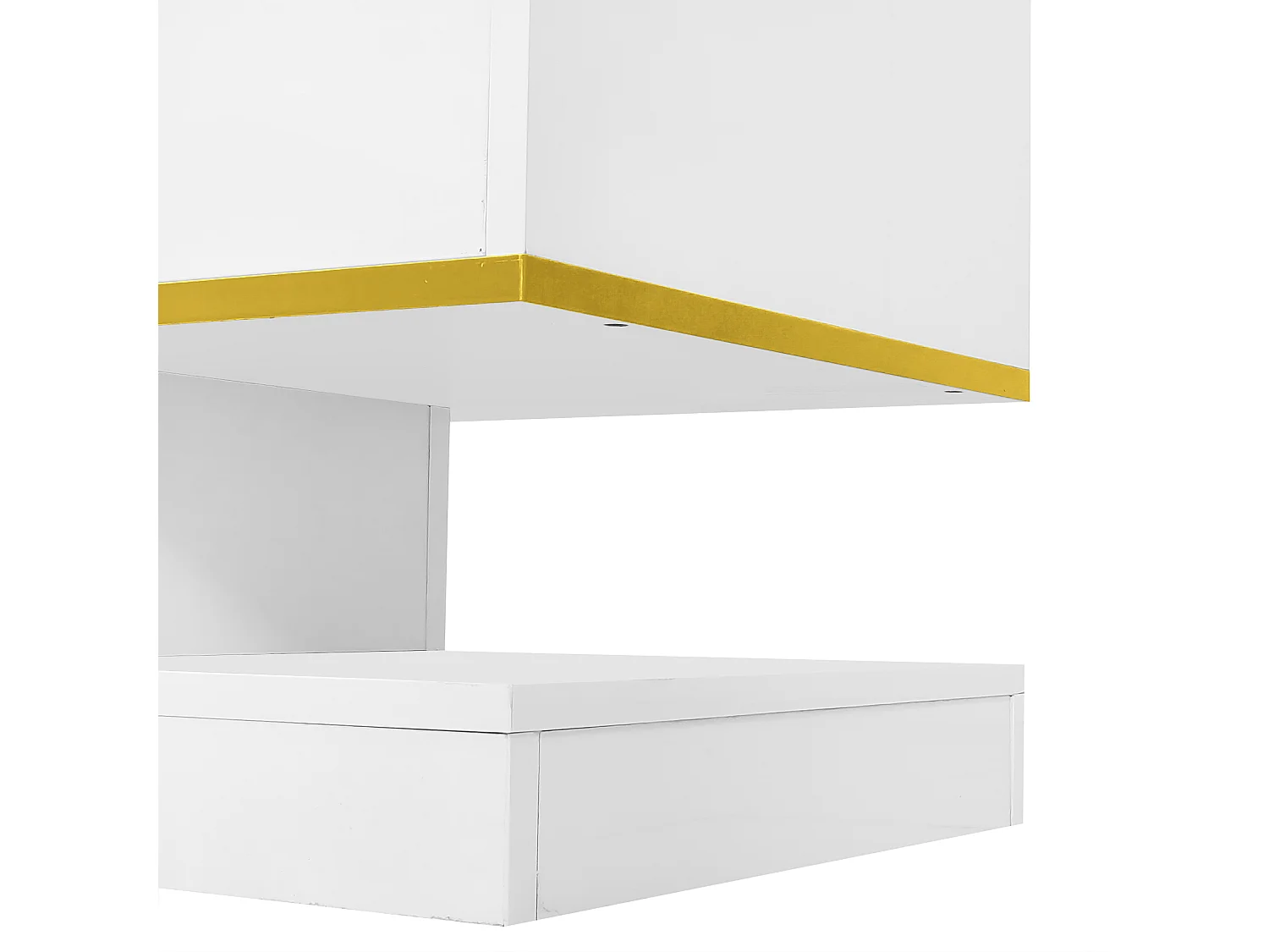 Witte tv-meubel - tv-meubel met 3 lades en led-verlichting - open opbergruimte - voor de woonkamer