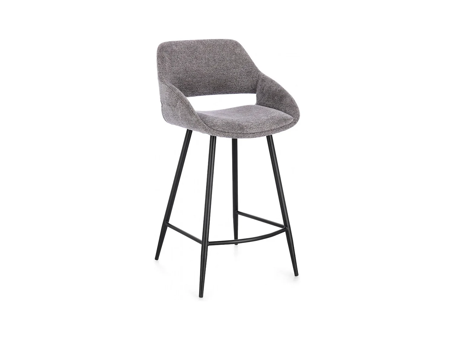 Tabourets de bar avec repose-pieds en tissu (lot de 2) - TURIN