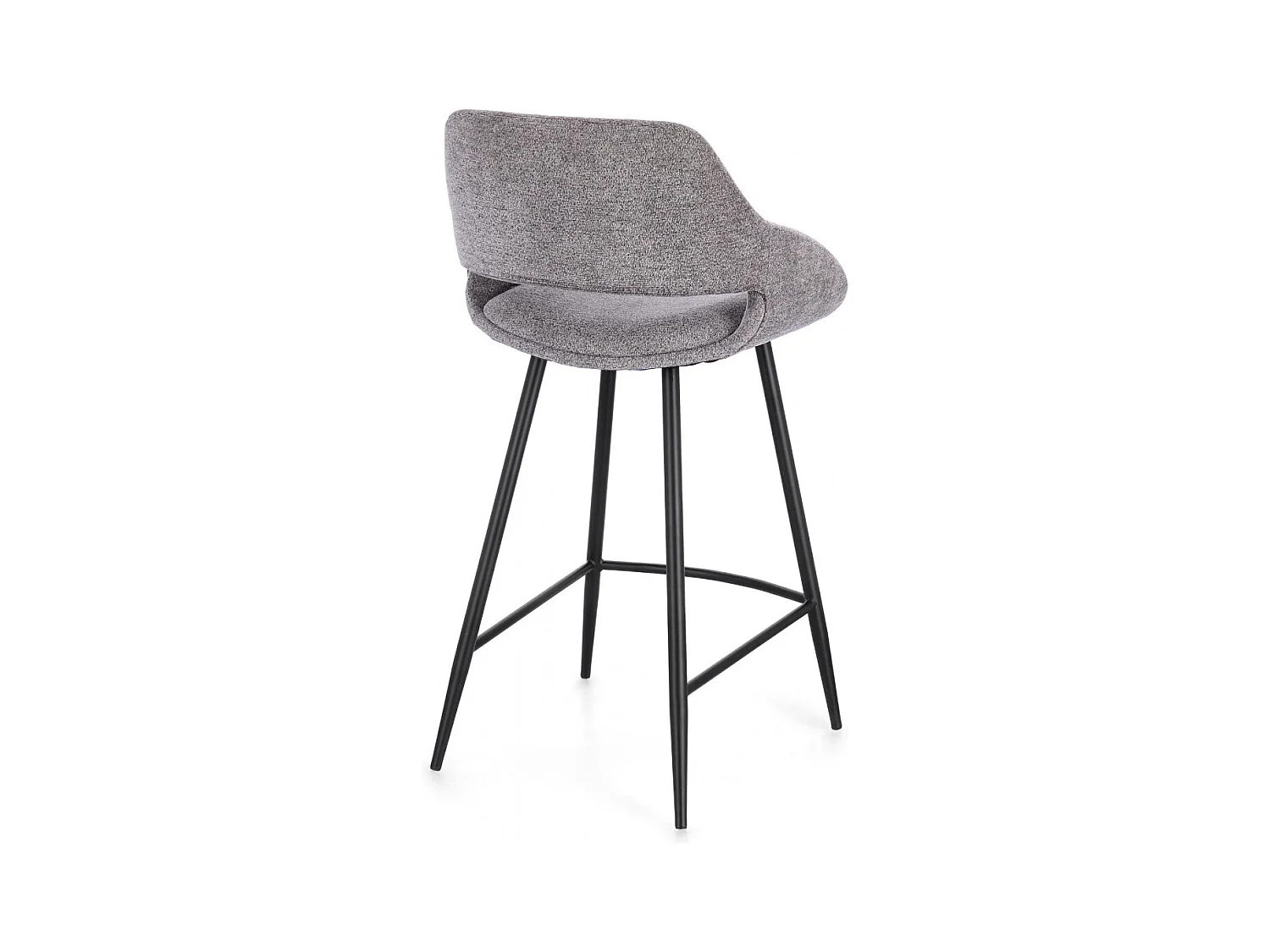 Tabourets de bar avec repose-pieds en tissu (lot de 2) - TURIN
