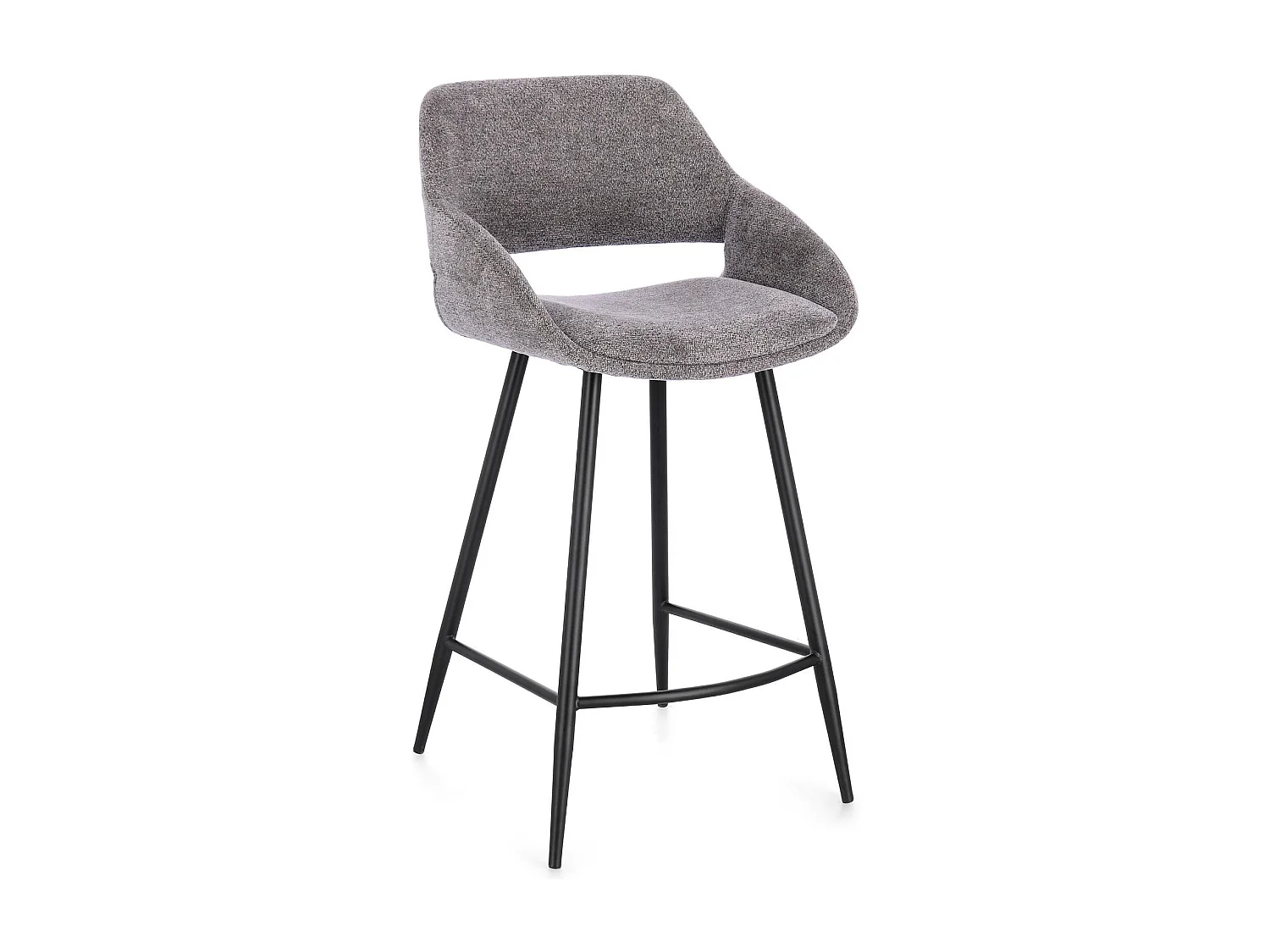 Tabourets de bar avec repose-pieds en tissu (lot de 2) - TURIN