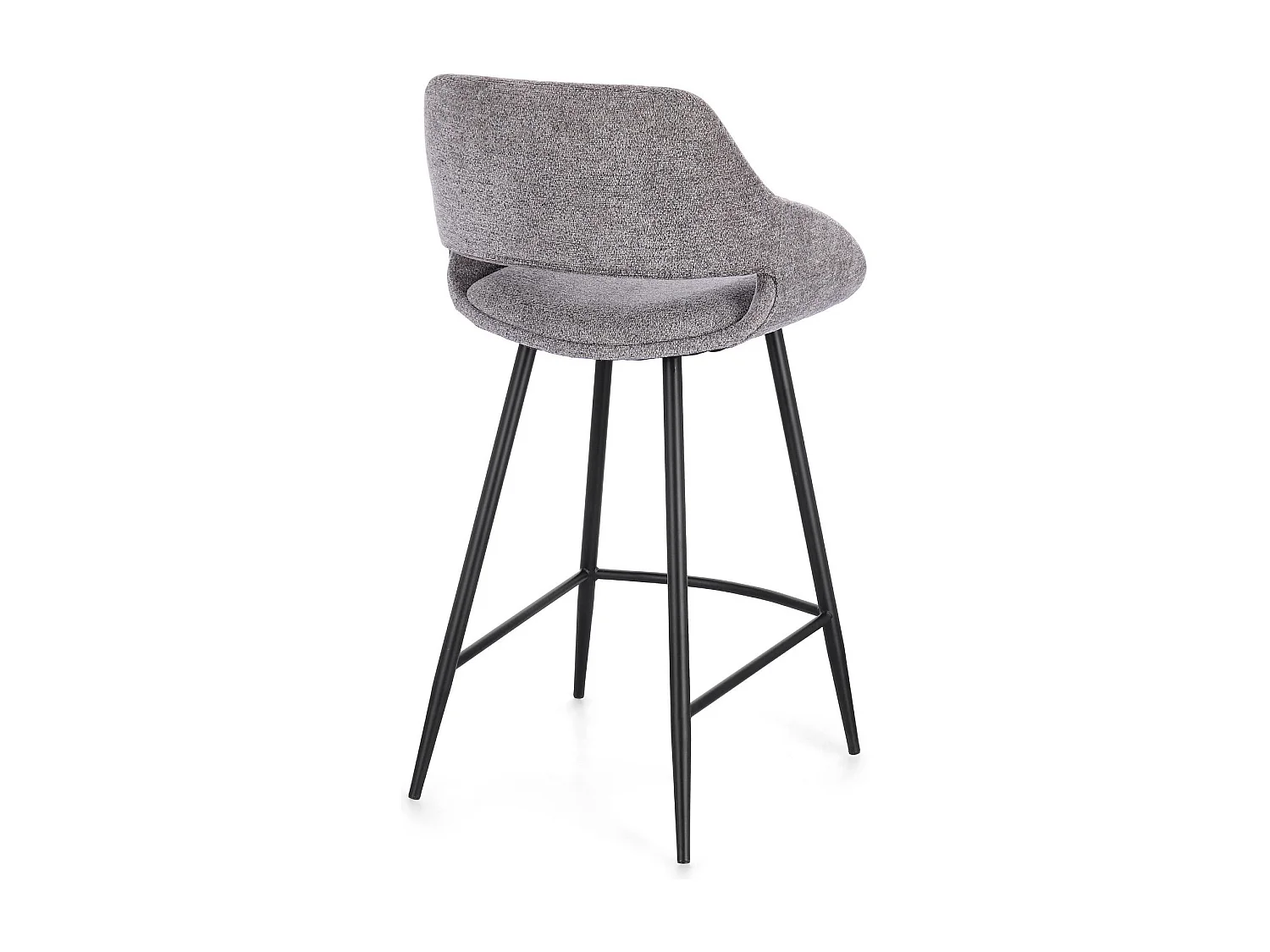 Tabourets de bar avec repose-pieds en tissu (lot de 2) - TURIN