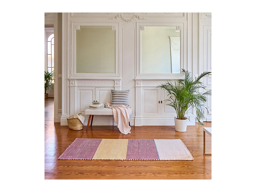 Habitat - Tapis tissé - 75 x 180 cm - Jaune - Design by Floriane Jacques - Cybele