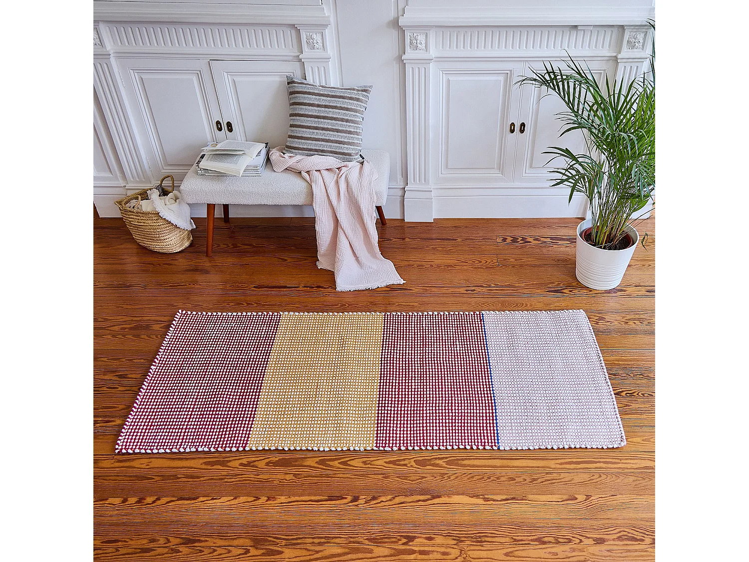 Habitat - Tapis tissé - 75 x 180 cm - Jaune - Design by Floriane Jacques - Cybele