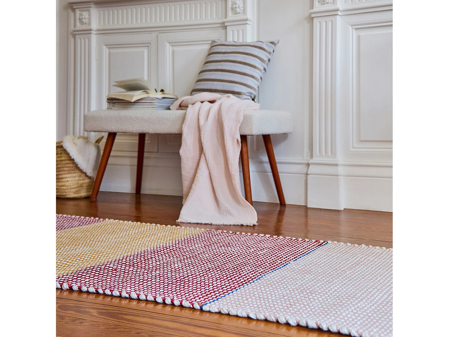 Tapis tissé - 75 x 180 cm - Jaune - Design by Floriane Jacques