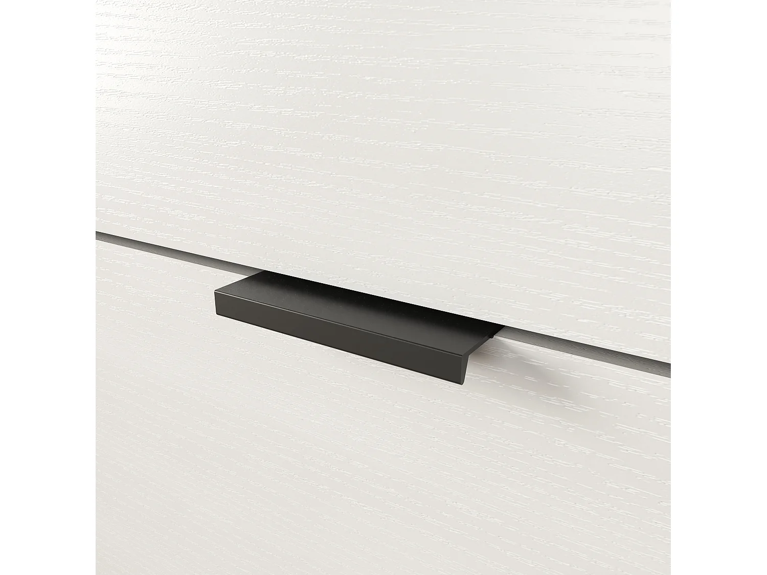 Buffet moderne avec porte en verre trempé et 3 tiroirs, meuble console pour l'entrée, buffet de cuisine pour couloirs, blanc (155x40x91.5 cm)