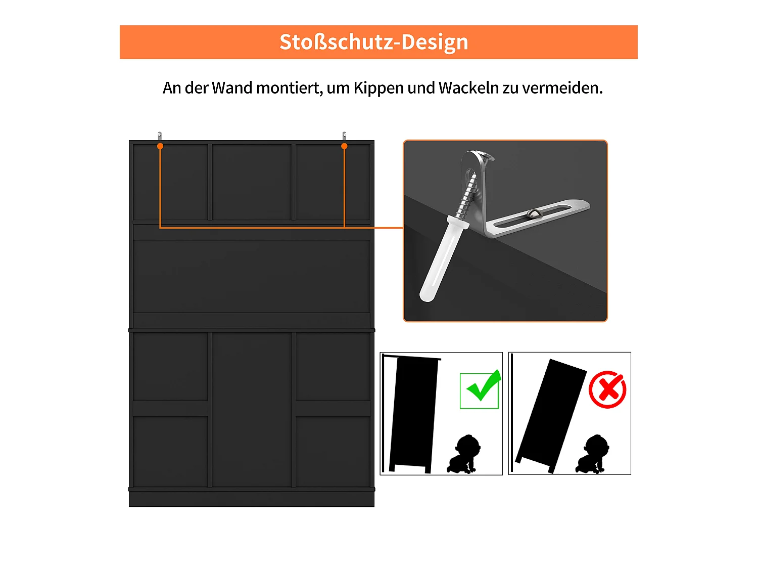 Buffet de cuisine avec étagères réglables et porte-bouteilles, MDF, noir (120x40x188 cm)