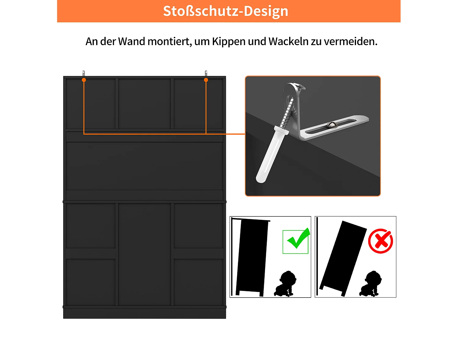 Keukendressoir met verstelbare planken en flessenrek, MDF, zwart (120x40x188 cm)