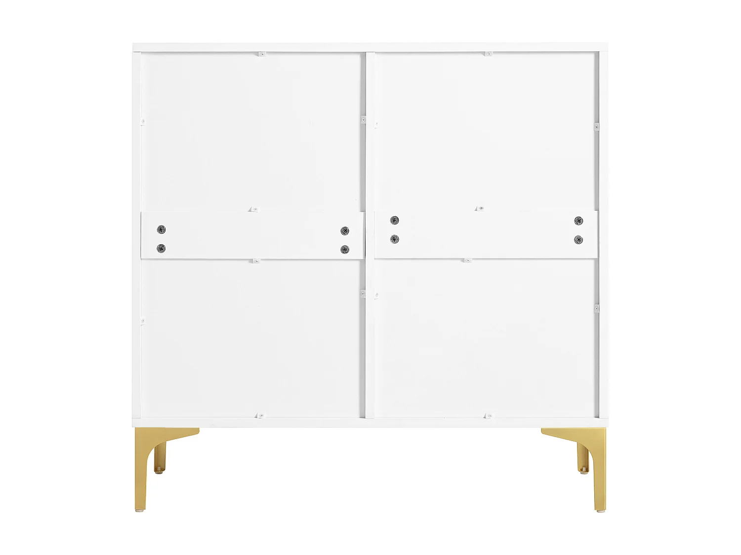 Buffet moderne, 2 portes, 2 tiroirs, MDF, blanc (120x40x76 cm)