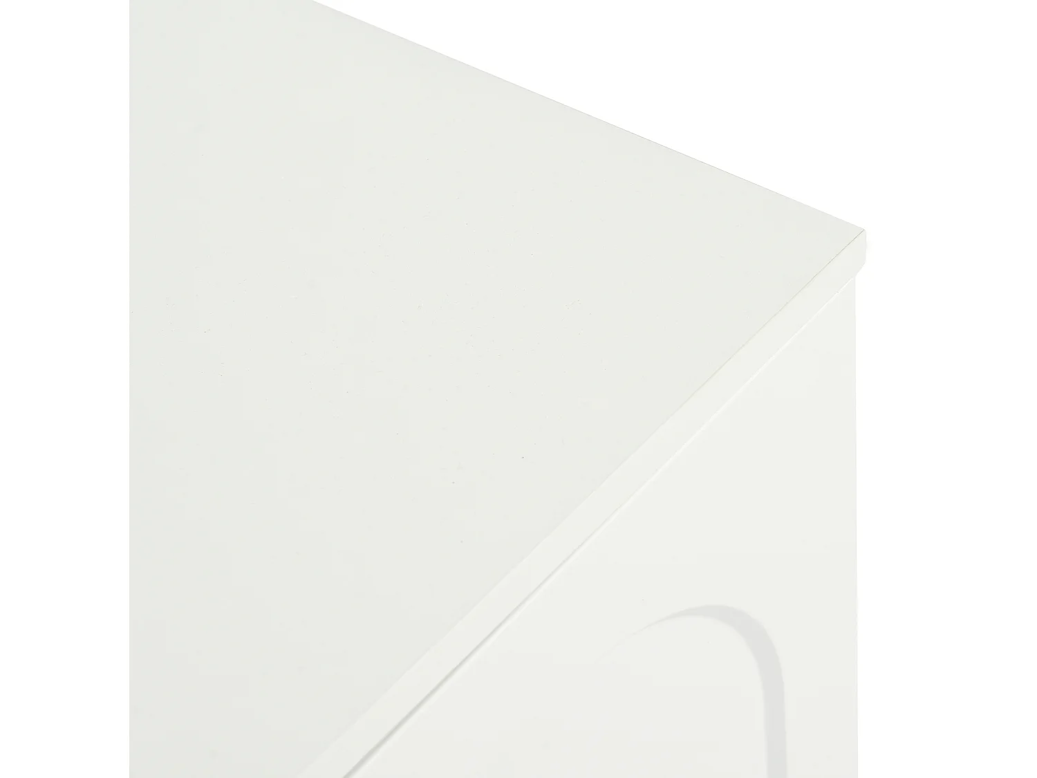 Buffet moderne minimaliste à 4 portes courbes, MDF, blanc (145x80x40 cm)