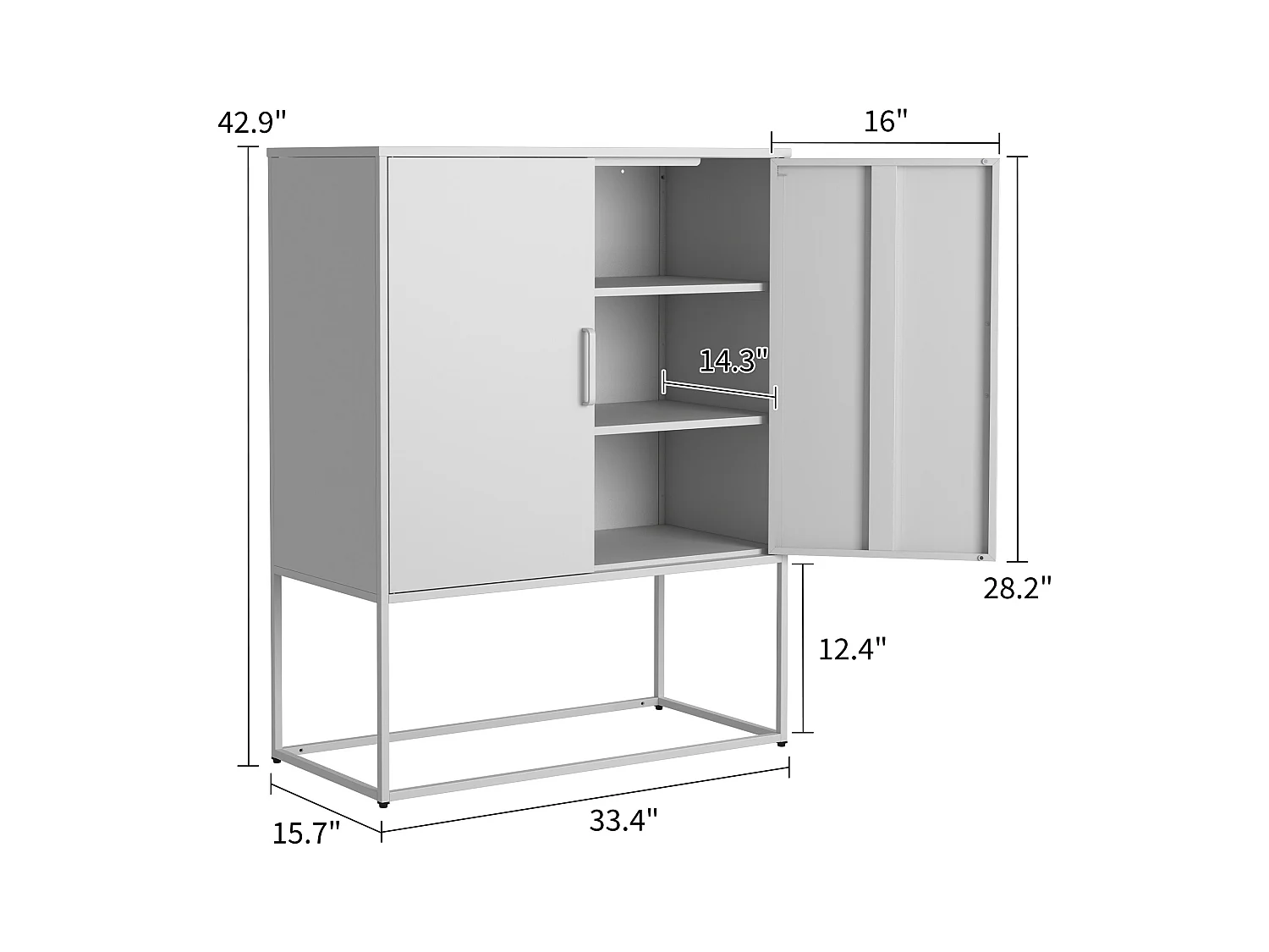 Armoire métallique avec portes magnétiques en verre, étagère ajustable, design moderne, pour cuisine, salon et bureau, noir (80x35x160 cm)