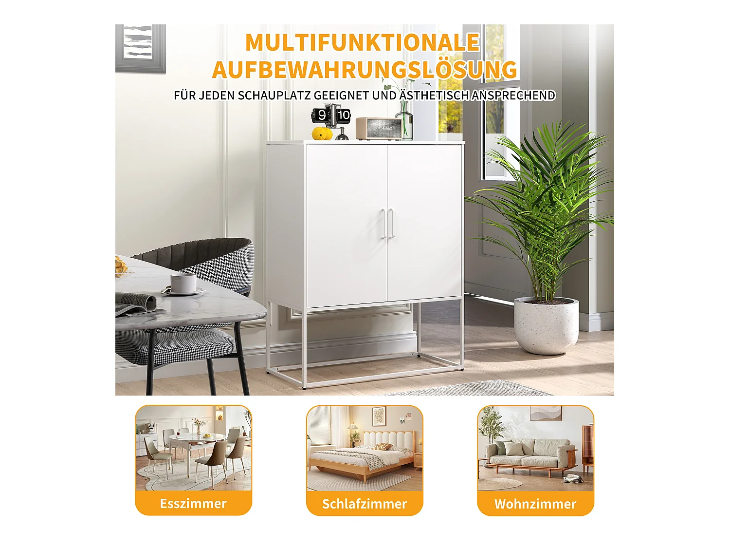 Armoire métallique avec portes magnétiques en verre, étagère ajustable, design moderne, pour cuisine, salon et bureau, noir (80x35x160 cm)