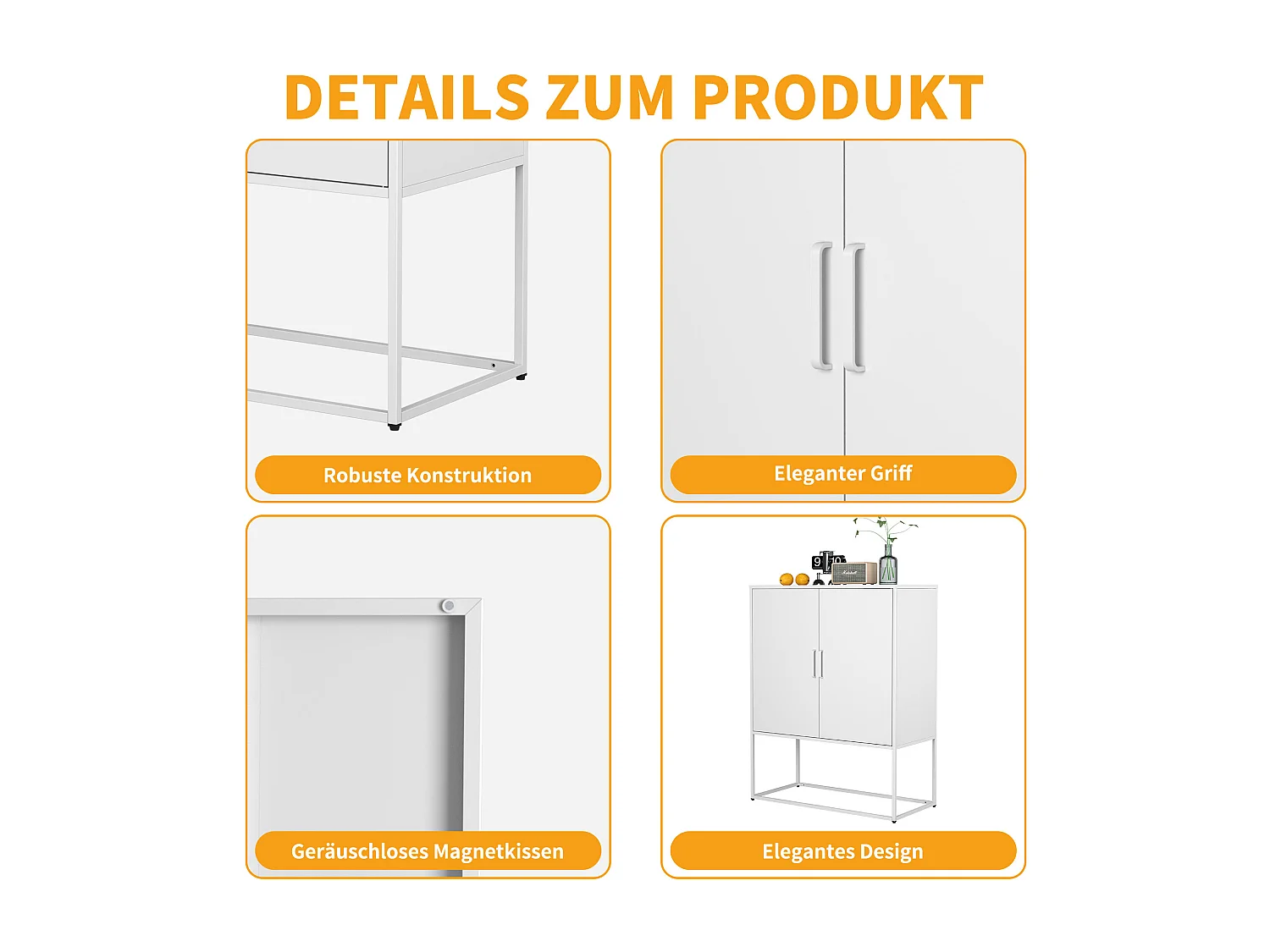 Armoire métallique avec portes magnétiques en verre, étagère ajustable, design moderne, pour cuisine, salon et bureau, noir (80x35x160 cm)