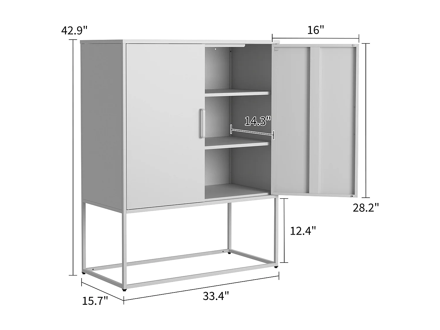 Armoire métallique avec portes magnétiques en verre, étagère ajustable, design moderne, pour cuisine, salon et bureau, noir (80x35x160 cm)