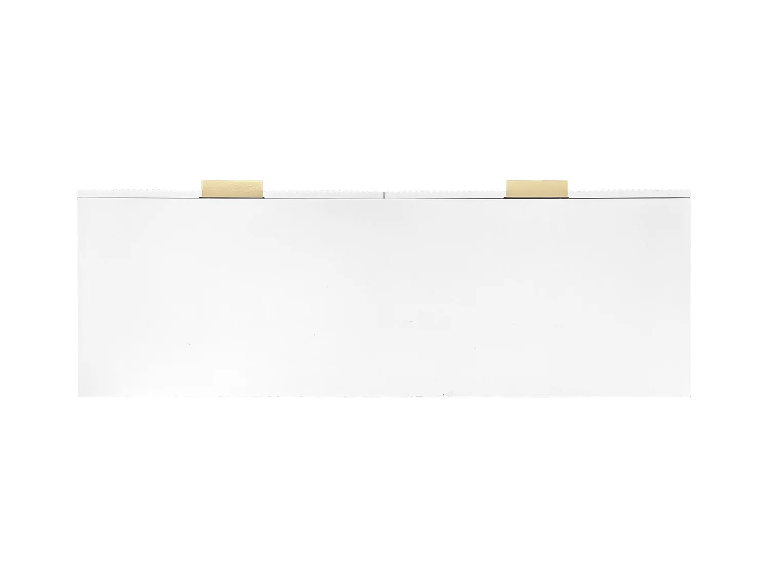 Buffet élégant avec 6 tiroirs, MDF, blanc et or (120x40x77 cm)