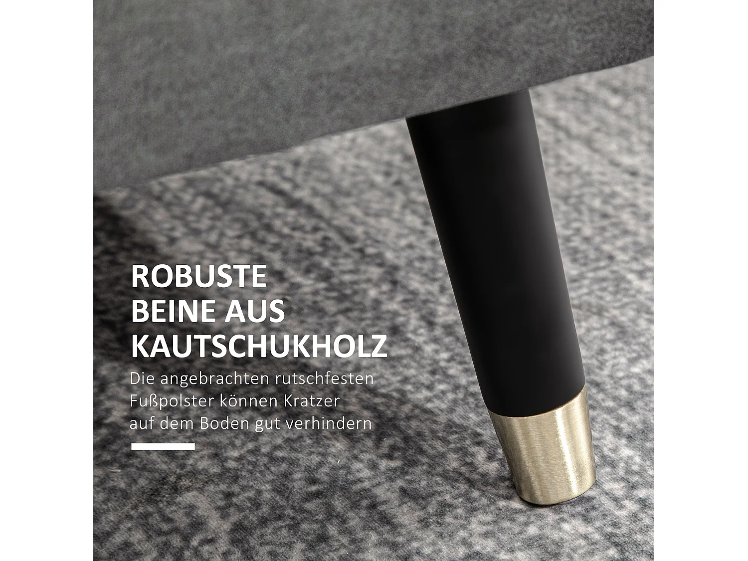 Banc coffre avec rangement, velours et métal, anthracite (110x43x45 cm)