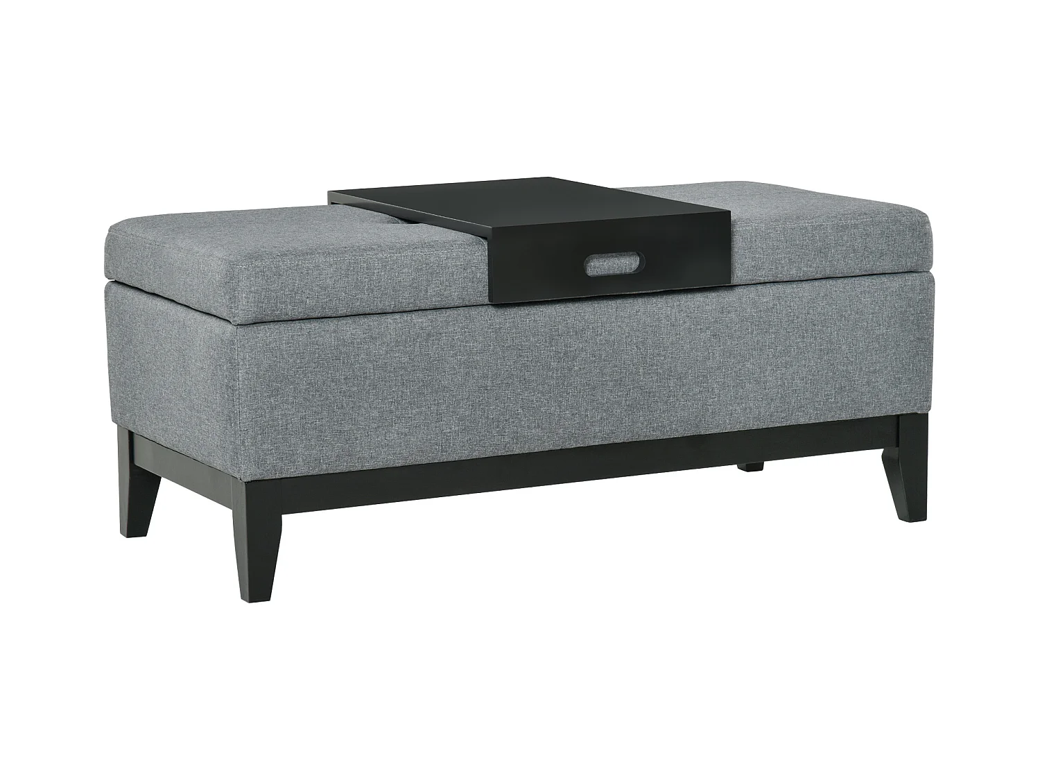 Buffet noir avec design ondulé et poignées dorées, MDF, noir et or (152x40x75 cm)