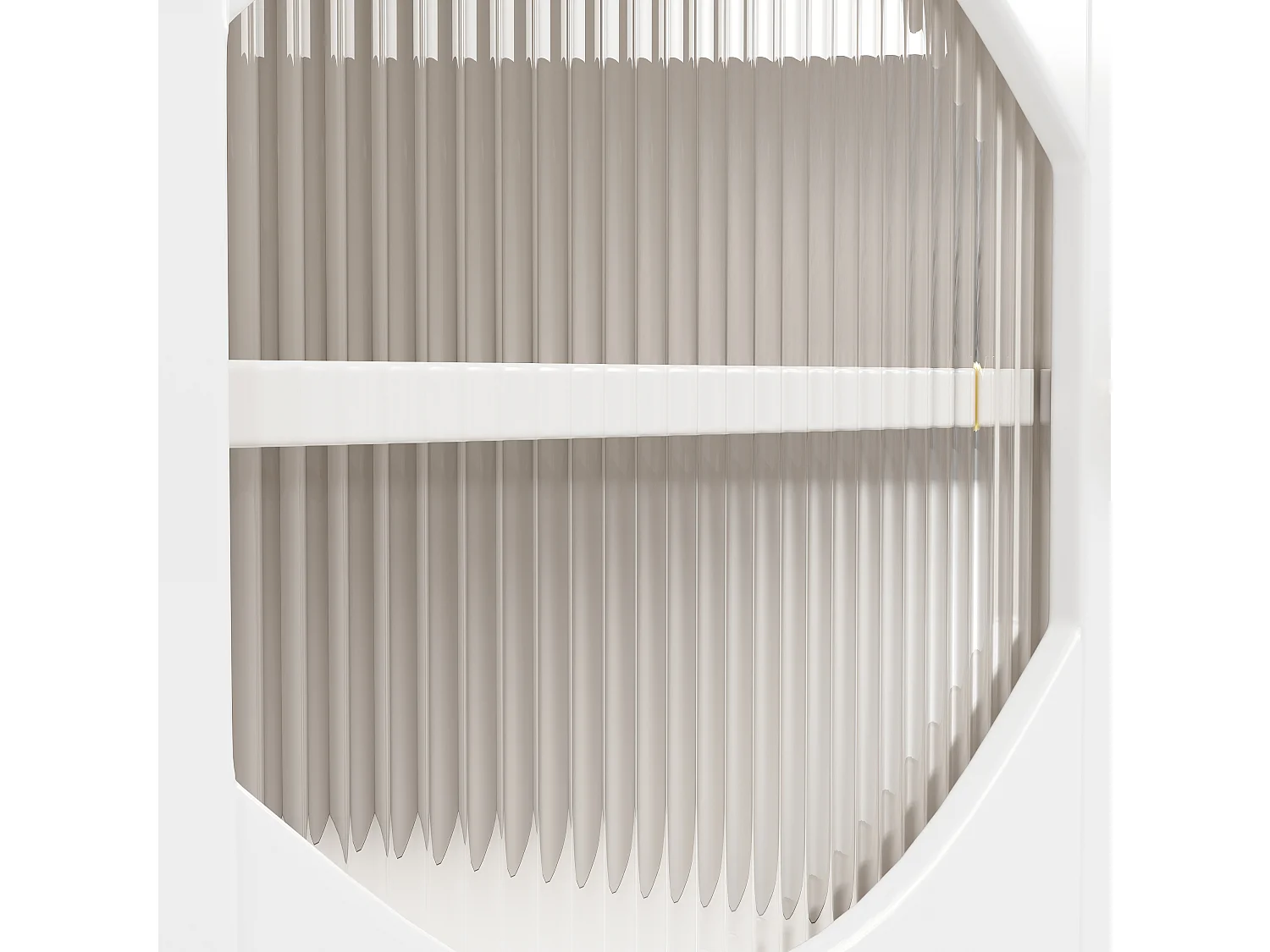 Buffet blanc avec portes en verre, rangement spacieux, MDF, (100x40x90.5 cm)