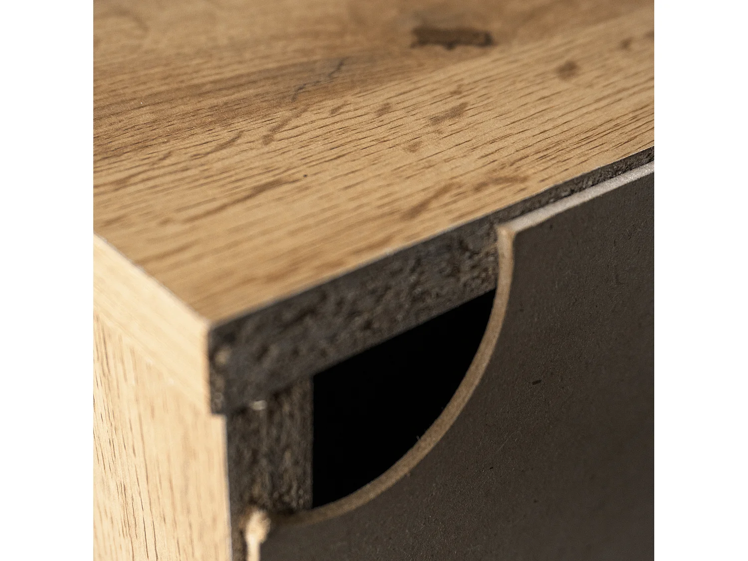 Buffet 5 compartiments, design moderne, MDF, bois (80,5 x 35 x 109,5 cm)