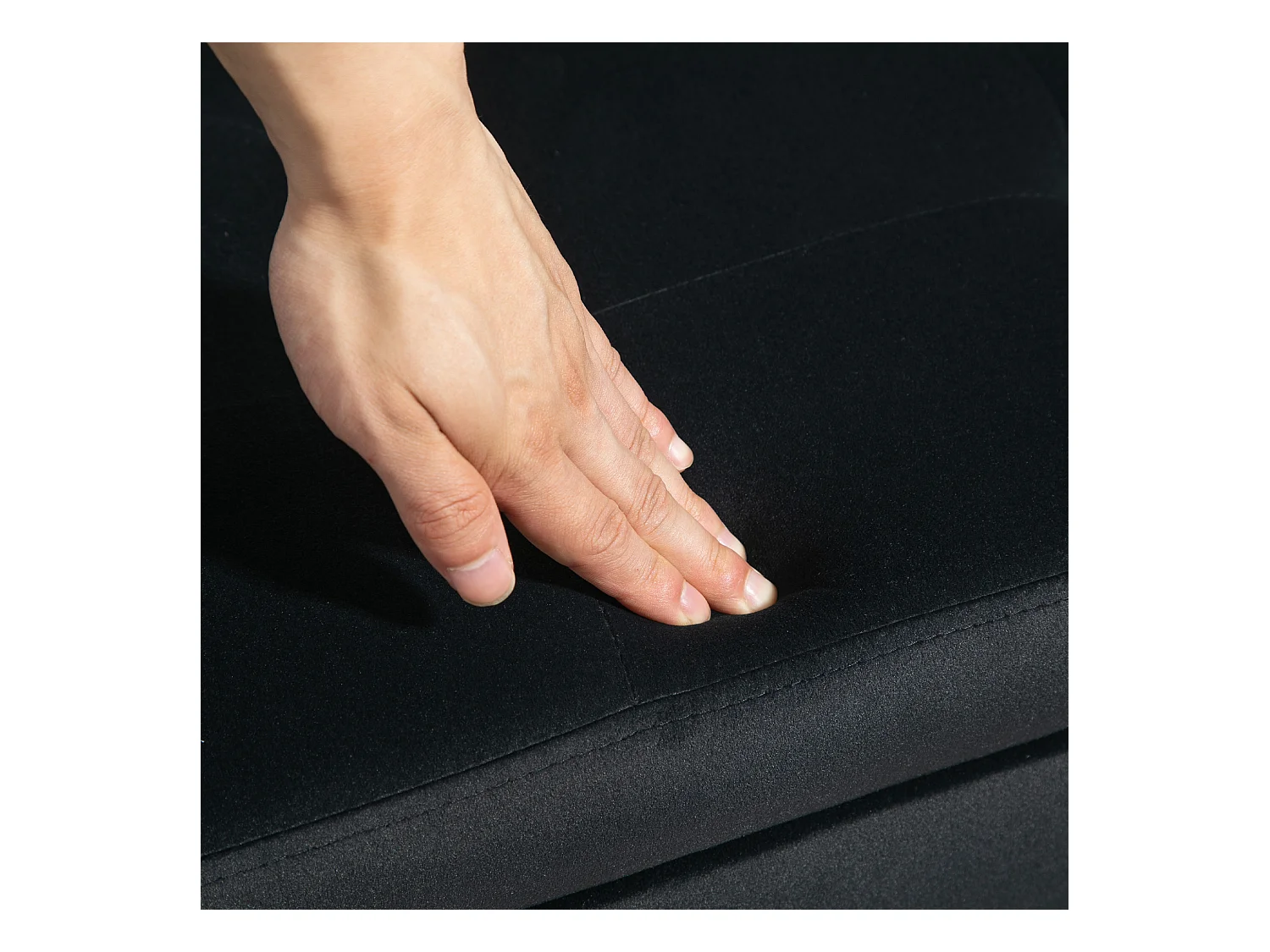 Bank met armleuningen en opbergruimte, fluweel polyester, rubberhout, donkergrijs (107x42x65 cm)