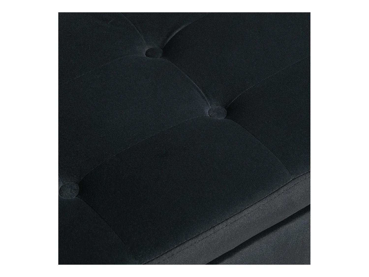 Banc avec accoudoirs et rangement, polyester velours, bois caoutchoutier, gris foncé (107x42x65 cm)