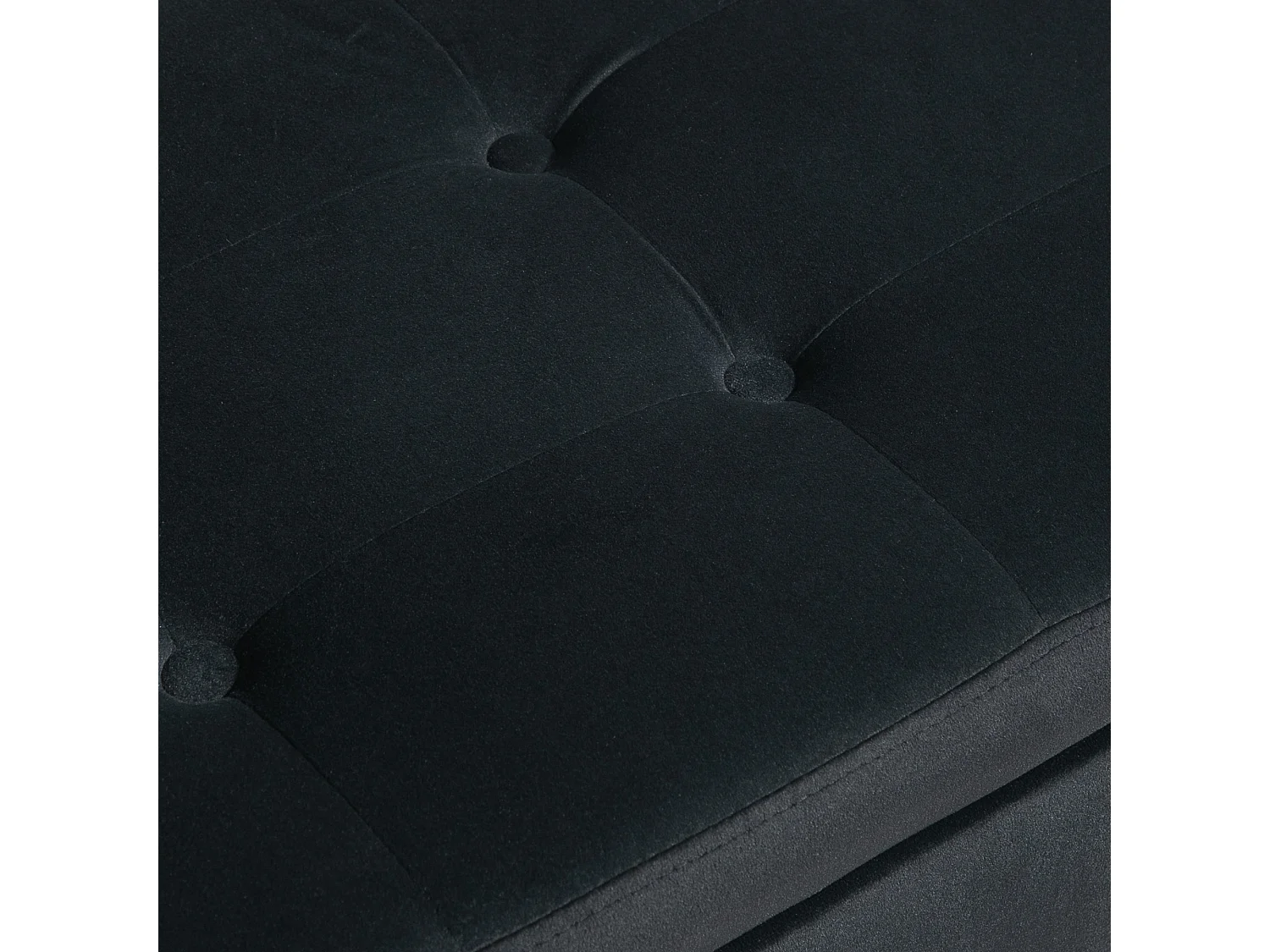 Banc avec accoudoirs et rangement, polyester velours, bois caoutchoutier, gris foncé (107x42x65 cm)