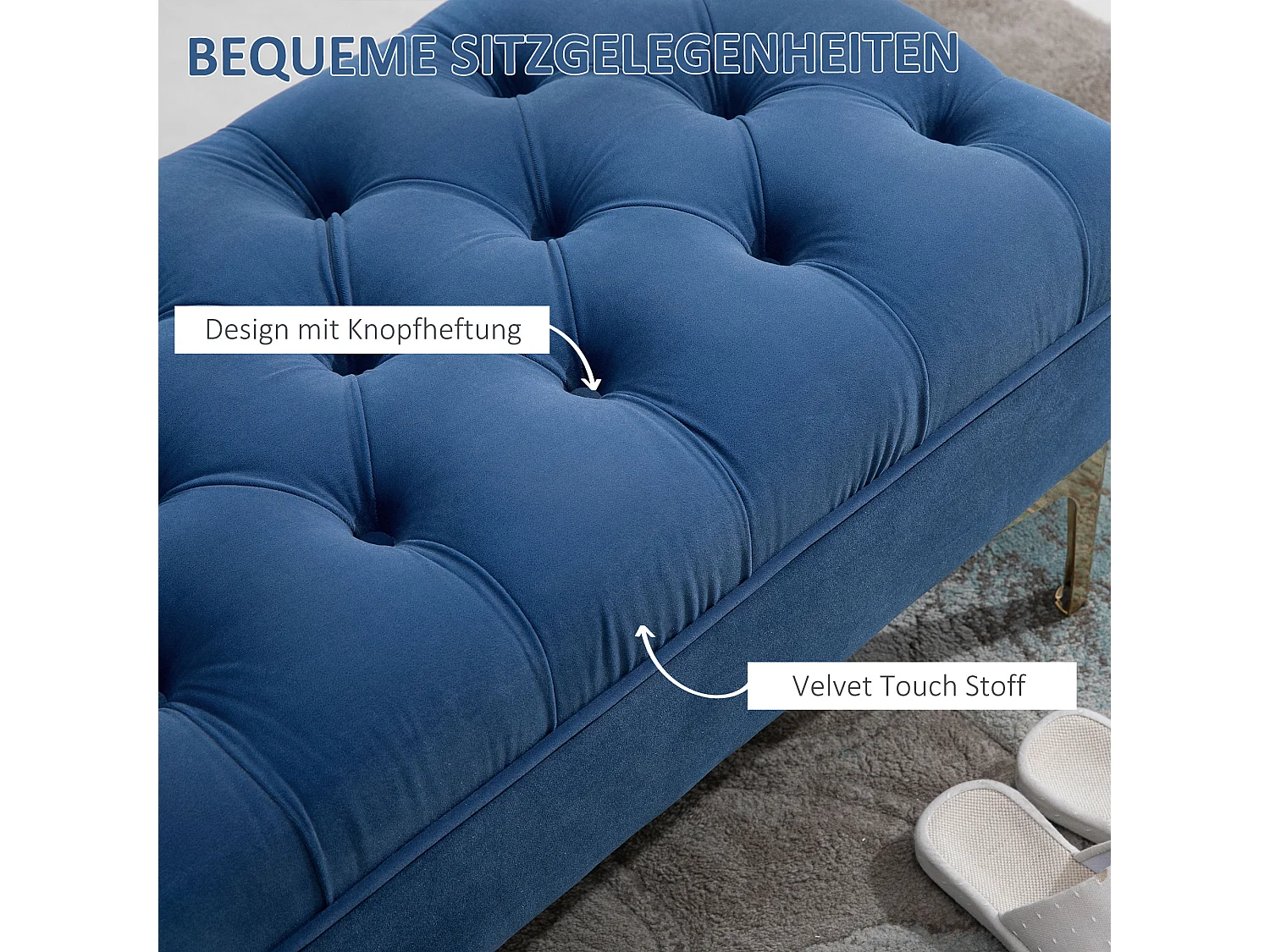 Opbergbank met armleuningen, bekleed met fluweel, hout, groen, (118x45x42 cm)