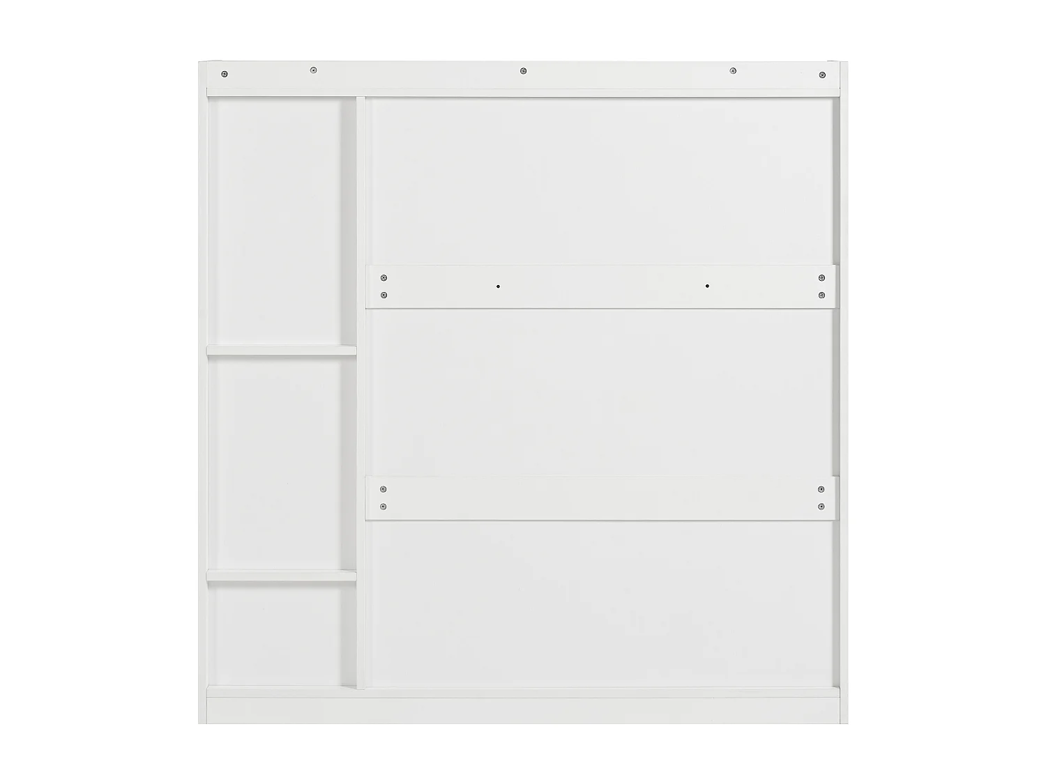 Commode à chaussures avec banc rabattable, 3 étagères inclinables, rangement entrée, bois, blanc (119x24x122 cm)