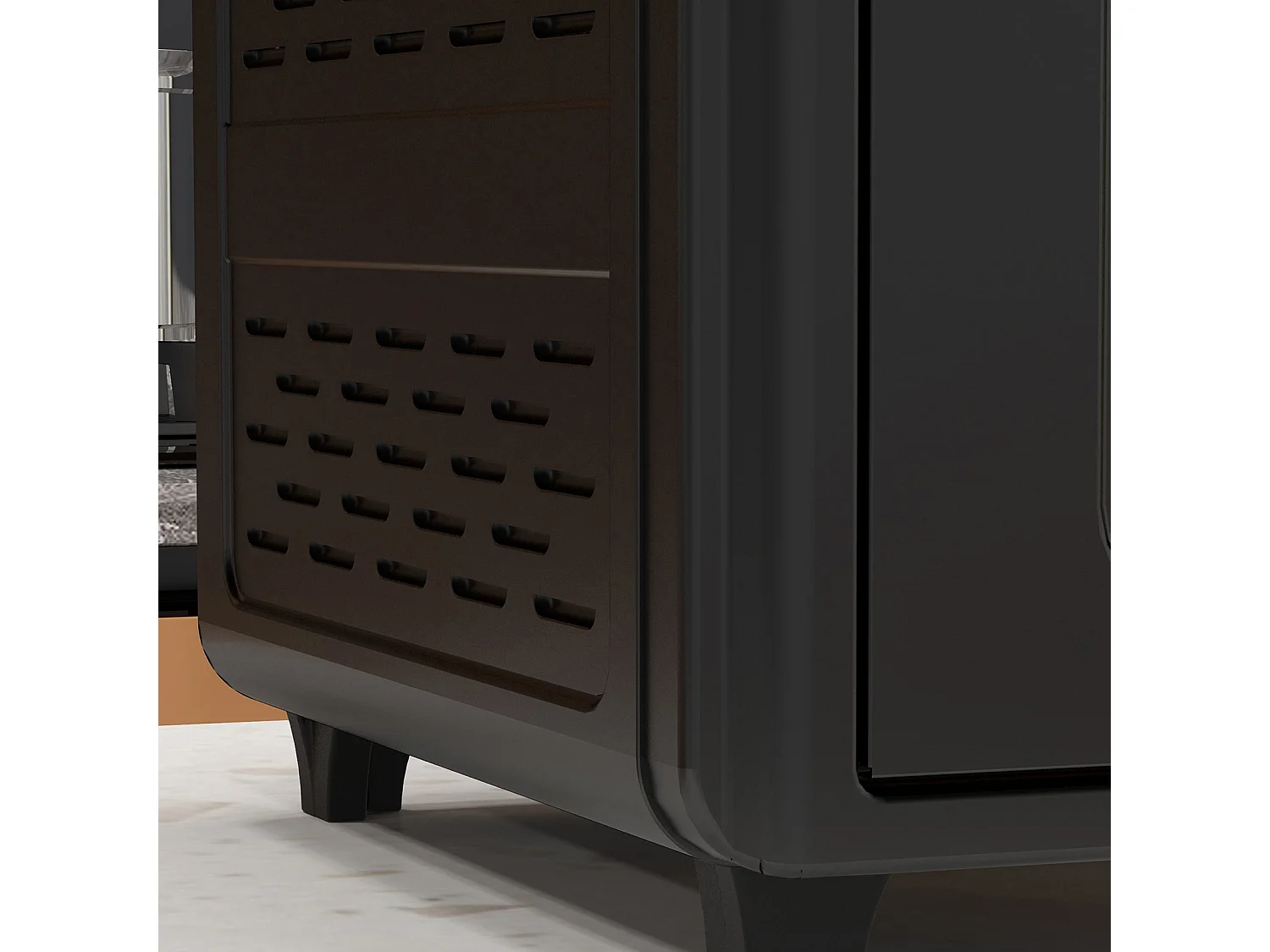 Mini four avec convection, 30L, 7 modes, 1400W, avec grille, plateau de cuisson et panier à friture, acier, noir (43x39x39cm)